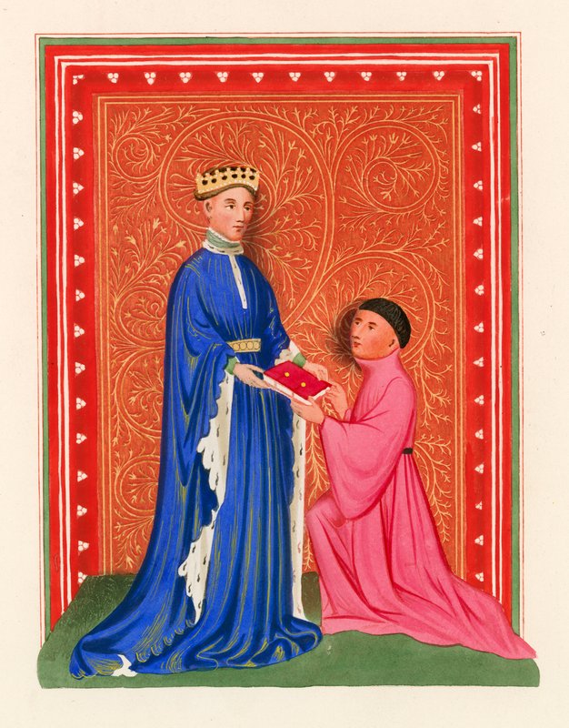 Occleve presenterar sin bok för Henry V, c 1410 av Henry Shaw