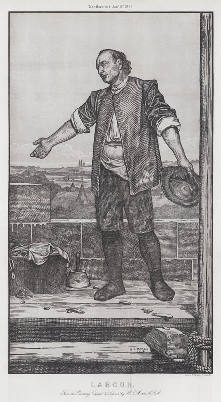 Arbete (gravyr) av Henry Stacey (after) Marks