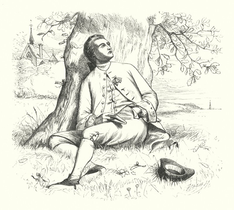 Ateisten och ekollonet (gravyr) av Henry Stacey (after) Marks