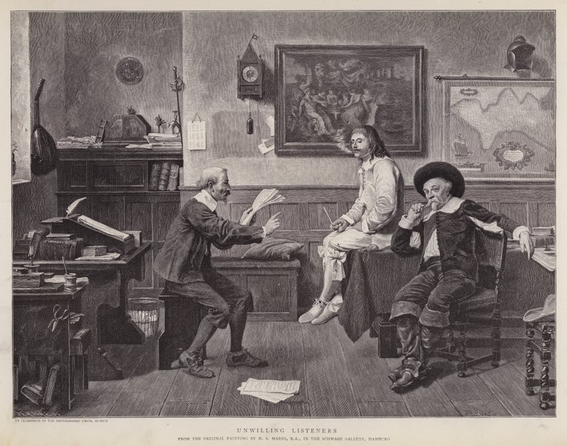 Ovilliga lyssnare (litho) av Henry Stacey (after) Marks