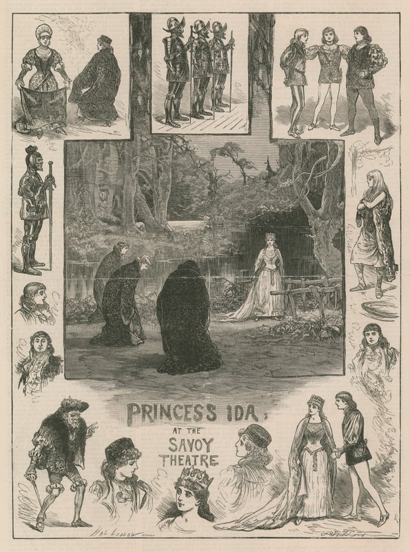 Prinsessan Ida på Savoy Theatre (gravyr) av Henry Stephen (b.1861 fl.1880 1925) Ludlow