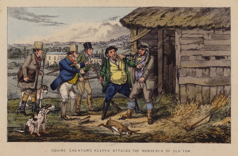 Illustration för Jorrocks Jaunts and Jollities (färg litho) av Henry Thomas (after) Alken