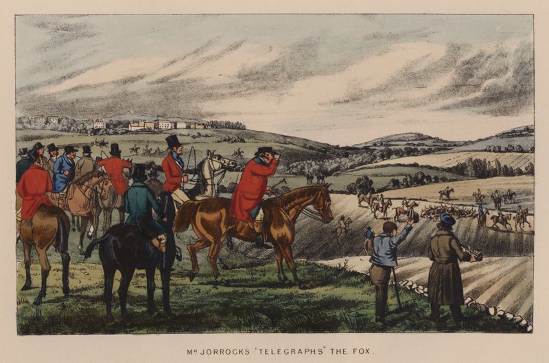 Illustration för Jorrocks Jaunts and Jollities (färg litho) av Henry Thomas (after) Alken