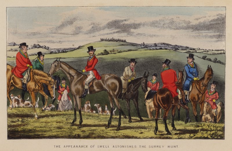 Illustration för Jorrocks Jaunts and Jollities (färg litho) av Henry Thomas (after) Alken