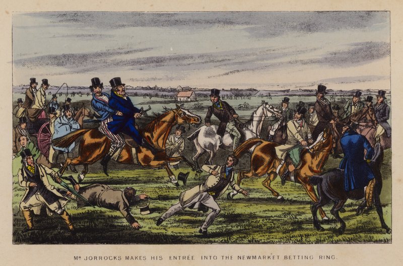 Illustration för Jorrocks Jaunts and Jollities (färg litho) av Henry Thomas (after) Alken