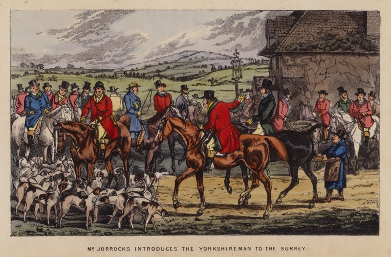 Illustration för Jorrocks Jaunts and Jollities (färg litho) av Henry Thomas (after) Alken
