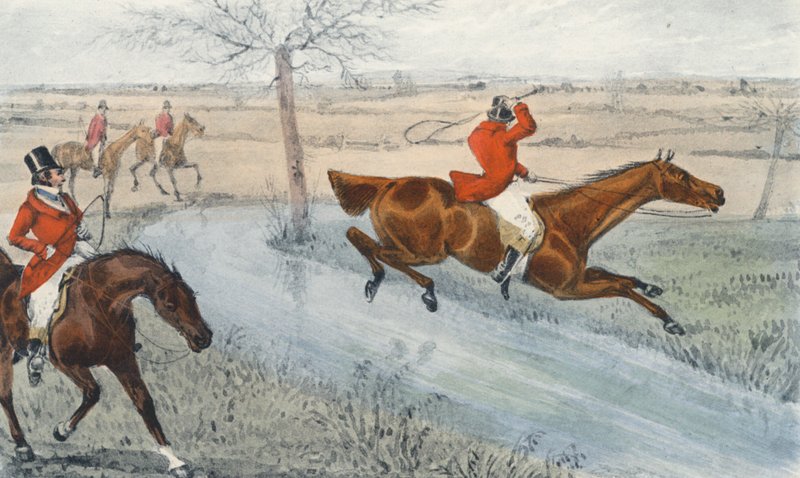 Mytton på "Baronet" rensar nio yards vatten (litografi) av Henry Thomas (after) Alken
