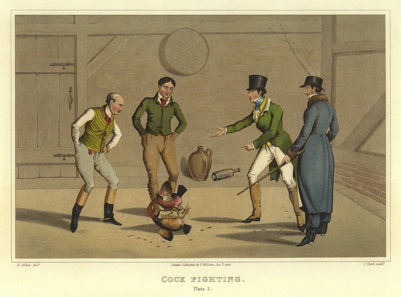Tuppfäktning (chromolitho) av Henry Thomas Alken