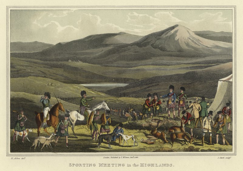 Sportmöte i höglandet (chromolitho) av Henry Thomas Alken