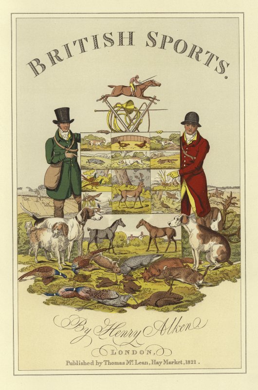 Title Page of British Sports av Henry Alken (chromolitho) av Henry Thomas Alken