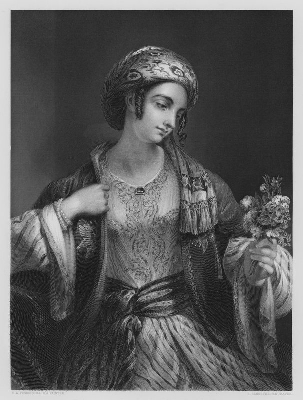A Syrian Maid, från bilden i Vernon Gallery (gravyr) av Henry William (after) Pickersgill