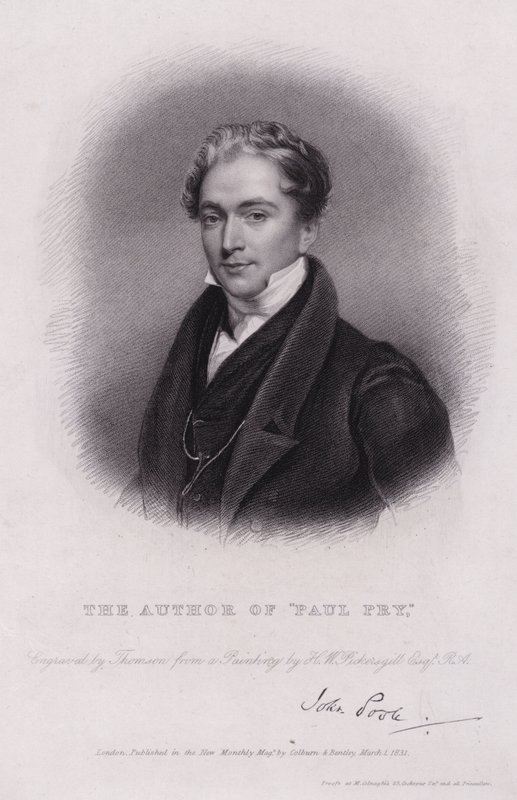 John Poole, engelsk dramatiker, författare till Paul Pry (gravyr) av Henry William (after) Pickersgill