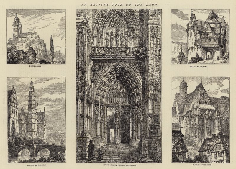 En artistturné på Lahn av Henry William Brewer