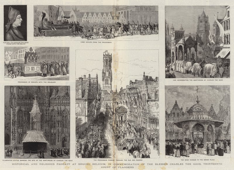 Historisk och religiös festtävling i Brygge, Belgien, till minne av den välsignade Karl den gode, trettonde greven av Flandern av Henry William Brewer