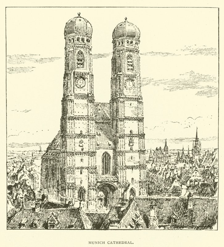 Münchens katedral (gravyr) av Henry William Brewer