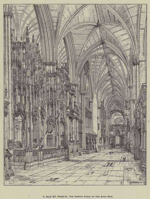 Old St Pauls, North Aisle of East End av Henry William Brewer