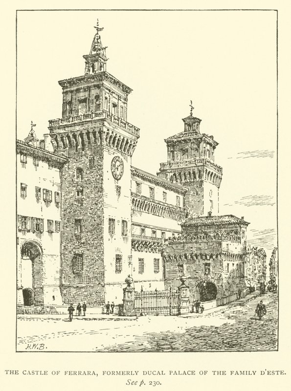 Slottet i Ferrara, tidigare Ducal Palace of Family D