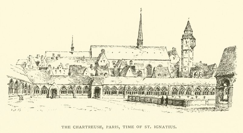 Chartreuse, Paris, St Ignatius tid (gravyr) av Henry William Brewer
