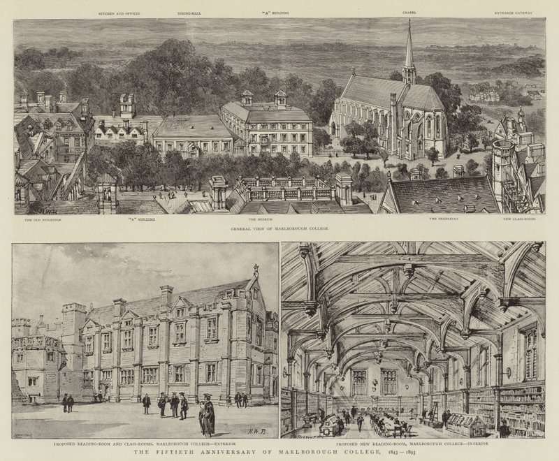 Femtioårsdagen av Marlborough College, 1843-1893 av Henry William Brewer