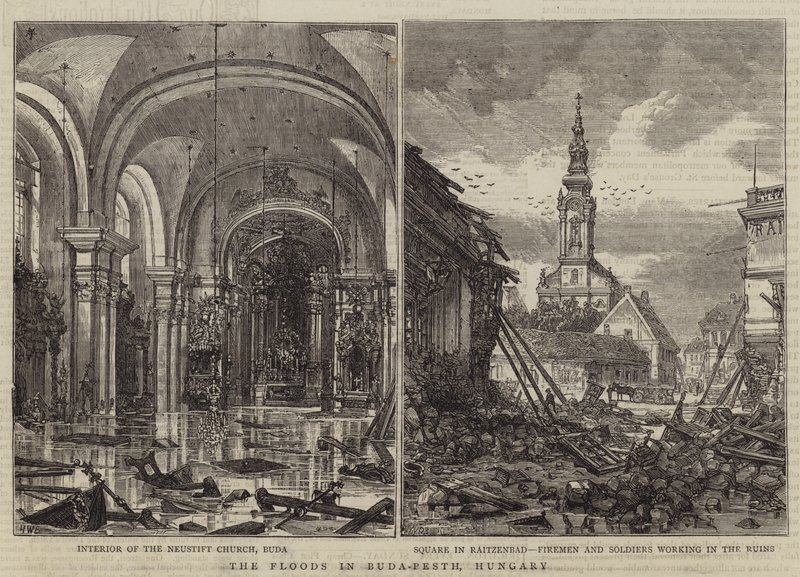 Översvämningarna i Buda-Pesth, Ungern av Henry William Brewer