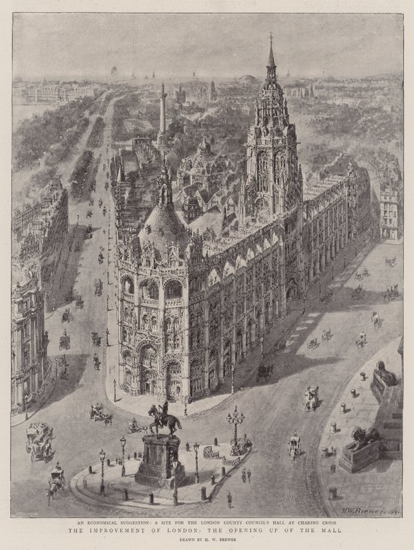 Förbättringen av London, öppnandet av köpcentret av Henry William Brewer