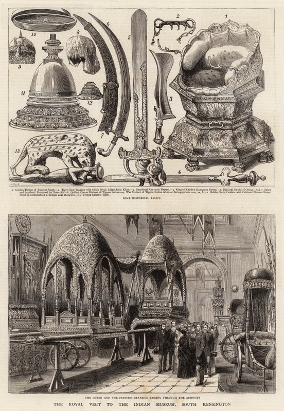 Det kungliga besöket på Indian Museum, South Kensington av Henry William Brewer
