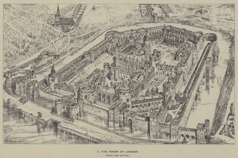 Towern i London, från söder av Henry William Brewer