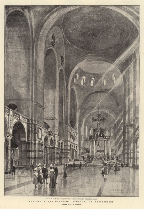 Den nya romersk-katolska katedralen i Westminster av Henry William Brewer