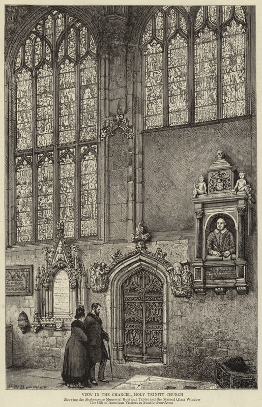 Utsikt i koret, Holy Trinity Church av Henry William Brewer
