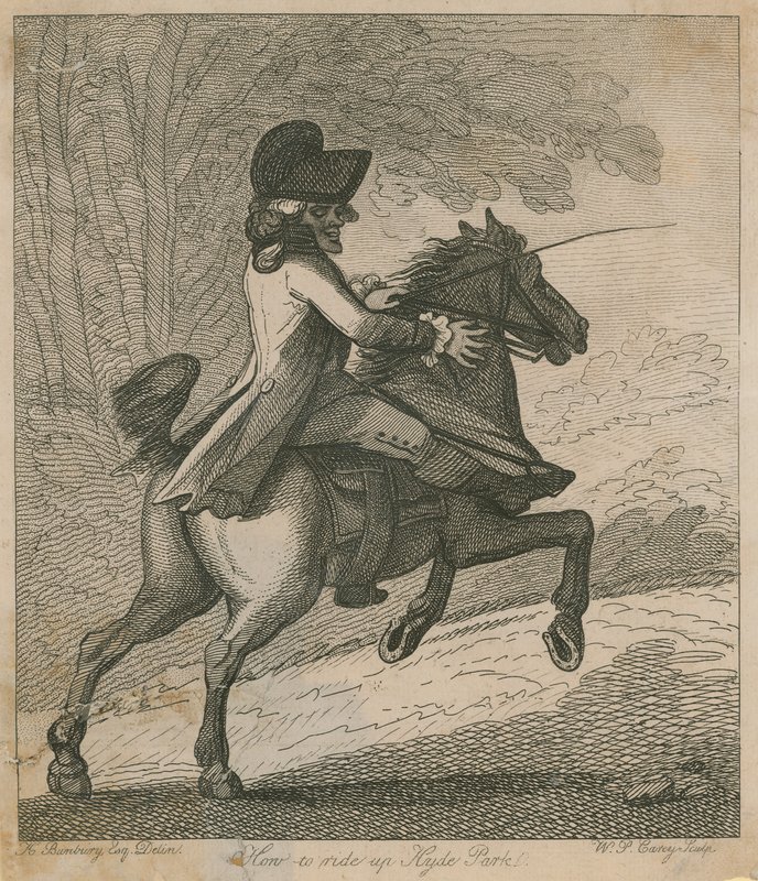 Hur man åker uppför Hyde Park av Henry William Bunbury