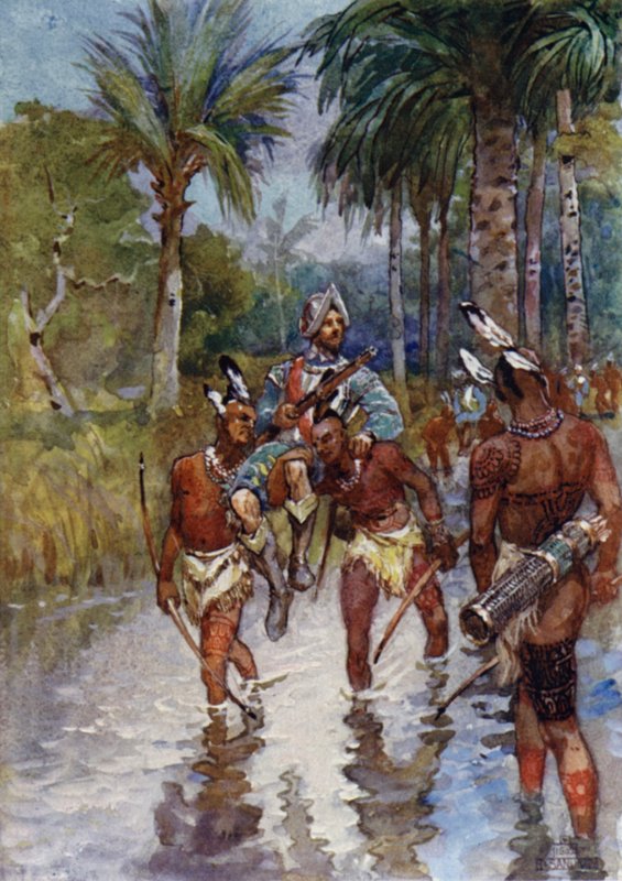 En marsch genom träsken av Henry after Sandham