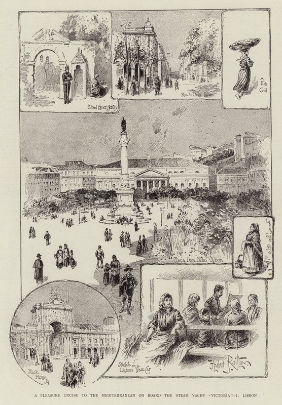 En nöjeskryssning till Medelhavet med ångbåten Victoria, I, Lissabon av Herbert Railton