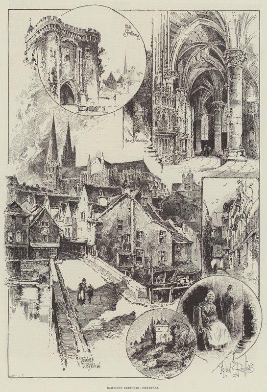Vandringsskisser, Chartres av Herbert Railton