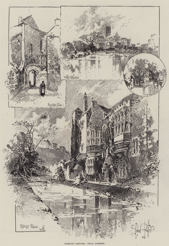 Vandringsskisser, Wells, Somerset av Herbert Railton