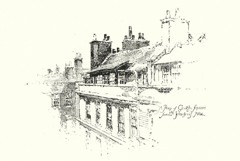 A Peep of Gough Square, London, från Dr Johnson
