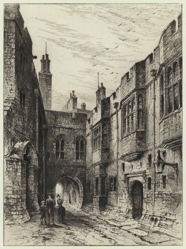 The Norman Gateway (gravyr) av Herbert (after) Railton