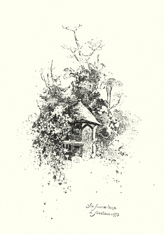 Sommarhuset, i Streatham, 1773 (litho) av Herbert (after) Railton