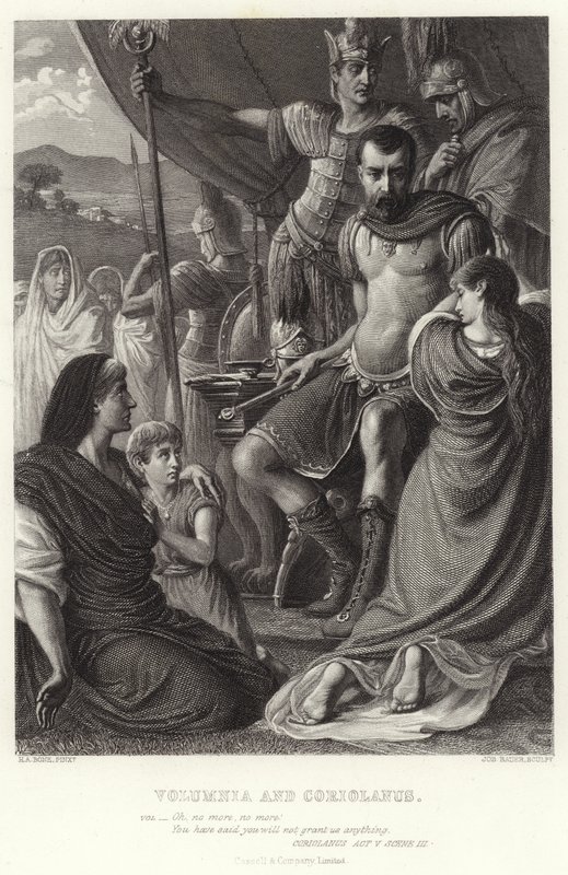 Volumnia och Coriolanus, Coriolanus, Akt V, Scen III av Herbert Alfred Bone