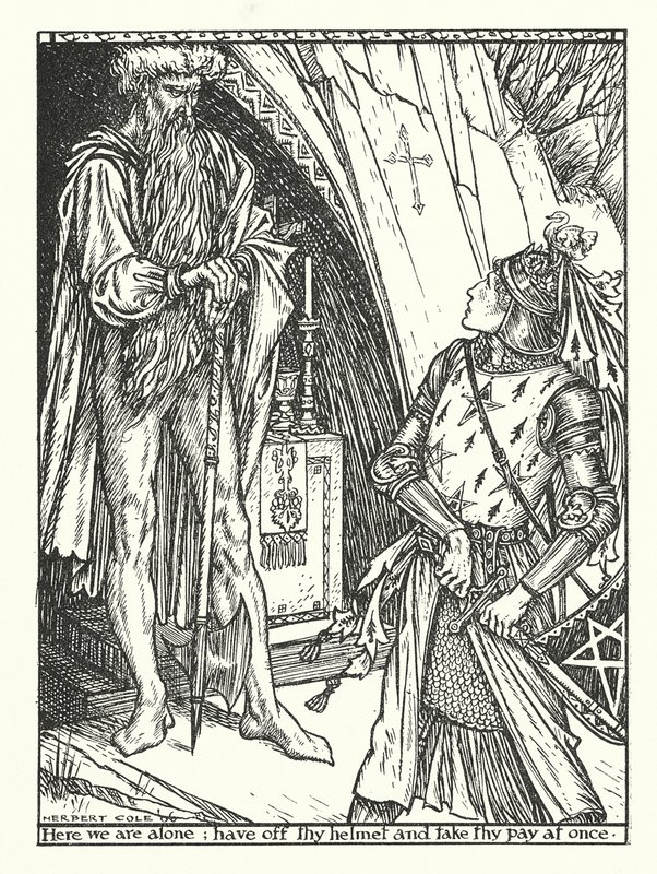 Den gröna riddaren (gravyr) av Herbert Cole