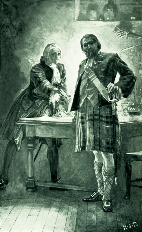 Prins Charles vädjar till Cameron av Lochiel att gå med i hans sak av Herbert James Draper