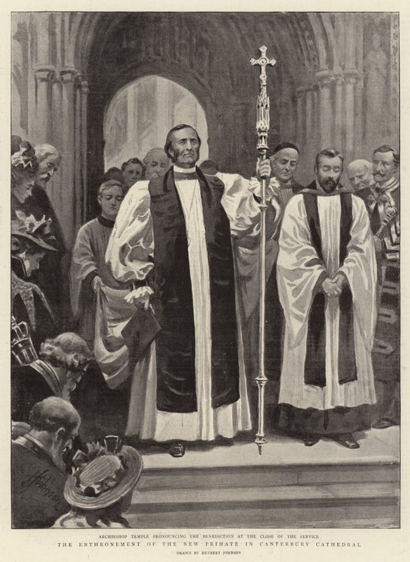 Den nya primatens tronsättning i Canterbury Cathedral av Herbert Johnson