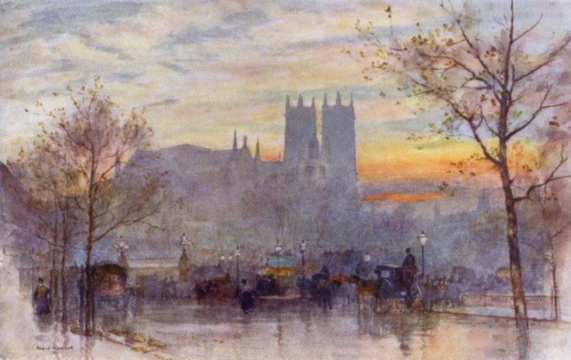 Ljus efter regn (färg litho) av Herbert Menzies (after) Marshall