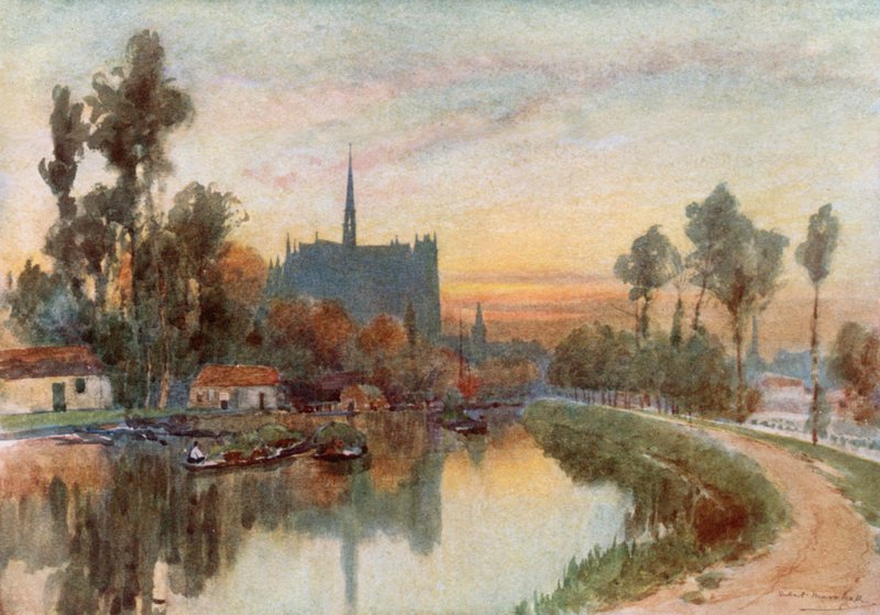 Kväll på Somme vid Amiens av Herbert Menzies Marshall