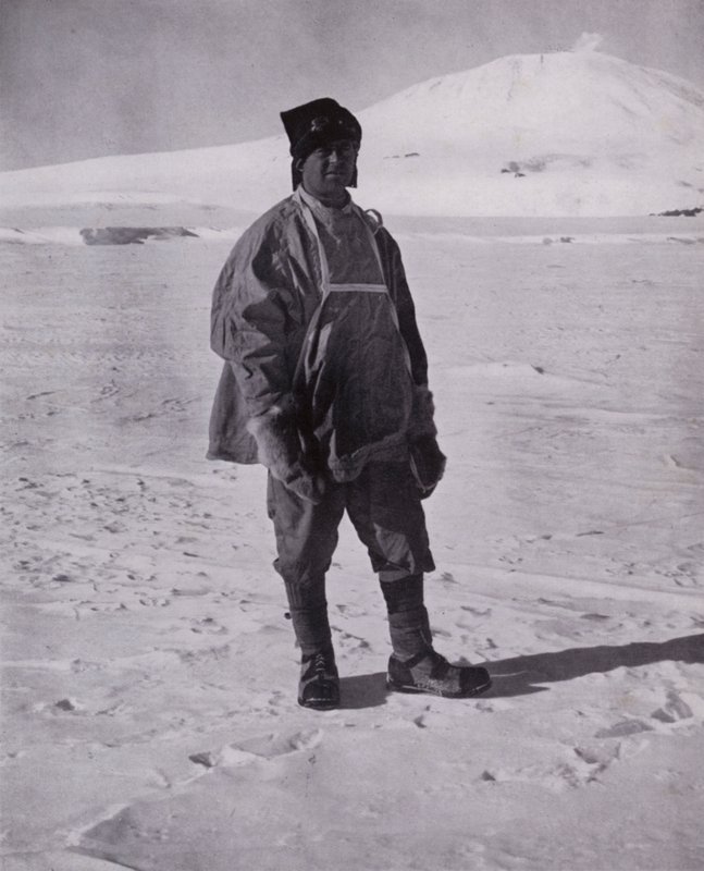 Kapten Scott före sin sista marsch söderut (s/v foto) av Herbert Ponting