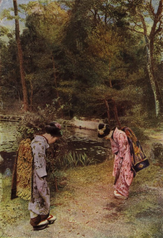Hälsningar i den gamla trädgården vid Kinkakuji (foto) av Herbert Ponting