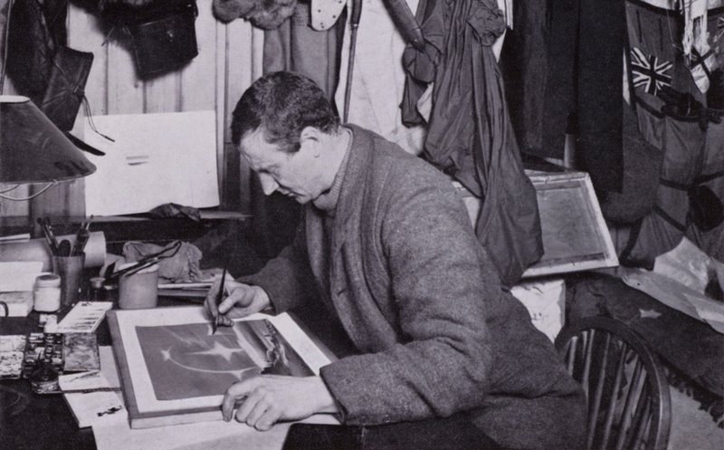 "Till Wilson, som artist, fanns det kompensationer" (s/v foto) av Herbert Ponting