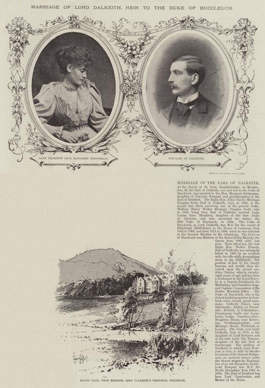 Giftermål med Lord Dalkeith, arvtagare till hertigen av Buccleuch av Herbert Railton