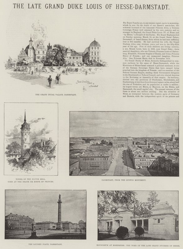 Den framlidne storhertigen Ludvig av Hessen-Darmstadt av Herbert Railton