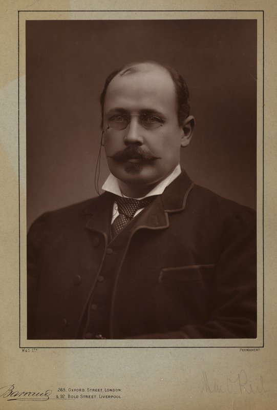 Porträtt av George Augustus Henry Sala av Herbert Rose Barraud