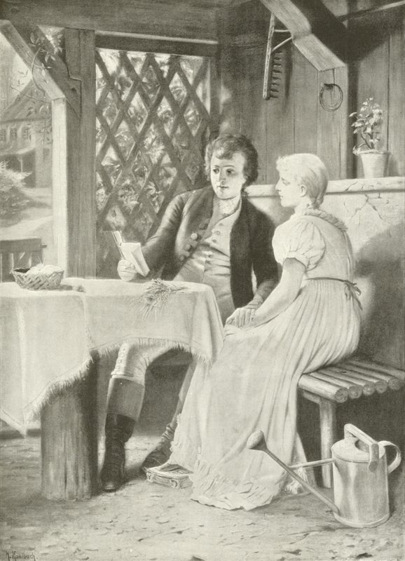Goethe och Frederike (gravyr) av Hermann Kaulbach